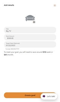 Adding A Savings Goal 3