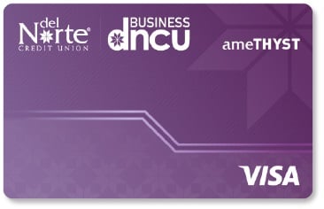 Front of Amethyst business credit card from DNCU