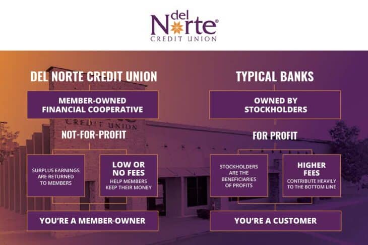 Credit Unions Versus Typical Banks Infographics