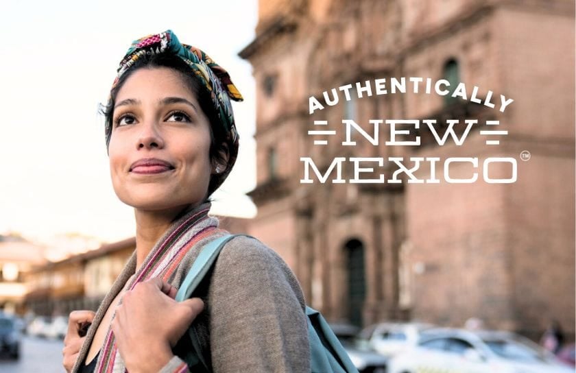 Young woman walking in New Mexico