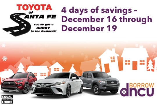 Toyota Of Santa Fe Sale For December 2020