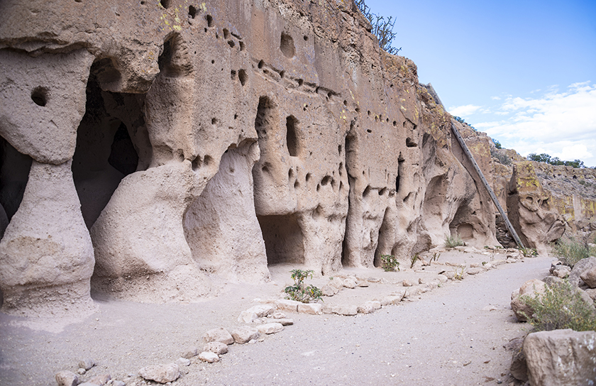 Caves at Bandelier and Fijoles Canyon in Los Alamos New Mexico