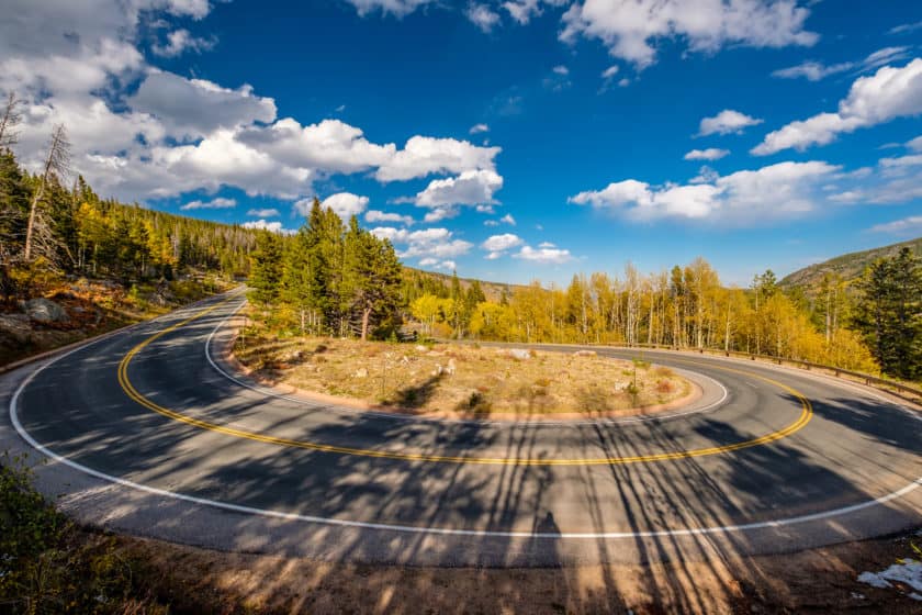 Hairpin turn in Colorado